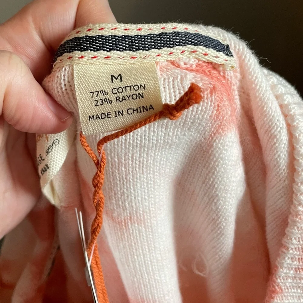 NWT Weatherproof Vintage Sz Med Women’s Coral Tie Dye Knit Hoodie Top Ret $79! - Picture 7 of 12